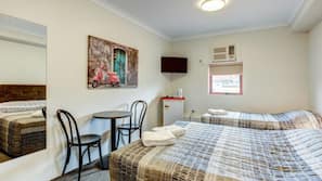Desk, iron/ironing board, free WiFi, linens