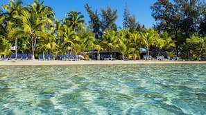 Private beach, sun loungers, scuba diving, snorkeling