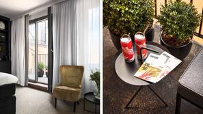 Premium bedding, pillow top beds, in-room safe, blackout curtains