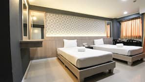 In-room safe, soundproofing, rollaway beds, free WiFi