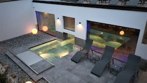Indoor pool, seasonal outdoor pool