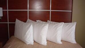 Premium bedding, desk, iron/ironing board, free cribs/infant beds