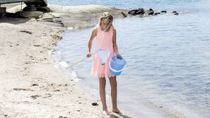 On the beach, scuba diving, sailing, kayaking