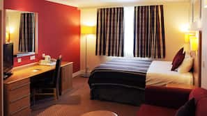 Desk, blackout curtains, iron/ironing board, free WiFi