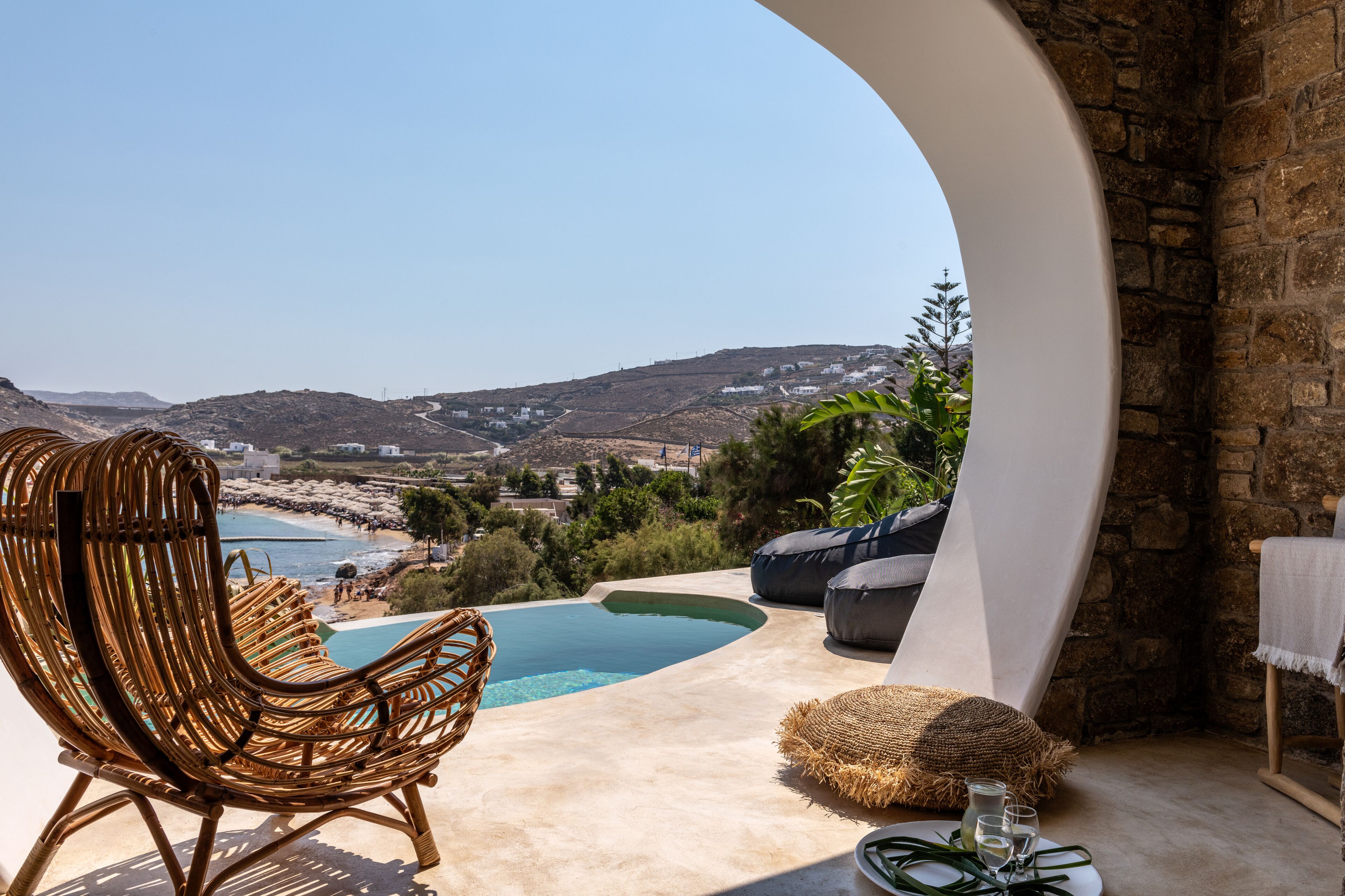 Panormos Village in Panormos Mykonos, Greece
