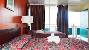 Pillowtop beds, iron/ironing board, linens