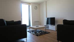 Flat-screen TV, video game console, DVD player