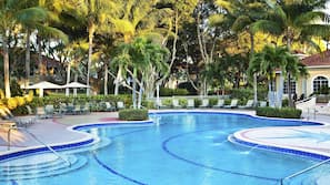 3 outdoor pools, open 8:00 AM to 10:00 PM, pool cabanas (surcharge)
