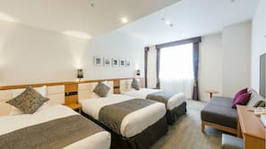 Down comforters, desk, iron/ironing board, free WiFi