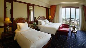 Premium bedding, pillowtop beds, minibar, in-room safe
