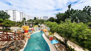 7 outdoor pools, cabanas (surcharge), pool umbrellas
