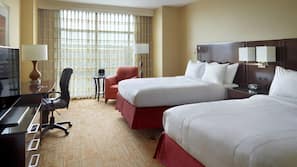 Premium bedding, down comforters, pillowtop beds, in-room safe