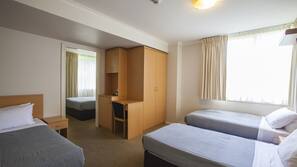 Down duvet, minibar, desk, iron/ironing board