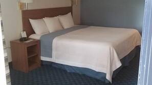 Desk, blackout drapes, iron/ironing board, free WiFi