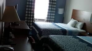 Desk, blackout drapes, iron/ironing board, free WiFi