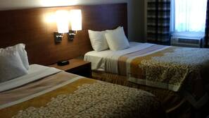 Desk, blackout drapes, iron/ironing board, free WiFi