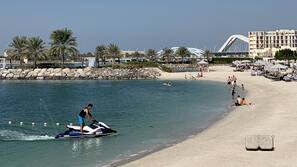 Private beach, white sand, beach cabanas, sun-loungers