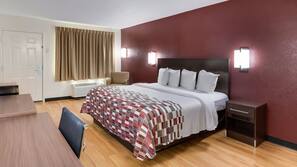 Desk, blackout drapes, iron/ironing board, free WiFi