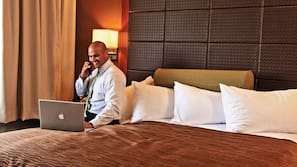 Pillowtop beds, in-room safe, desk, laptop workspace