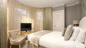 Premium bedding, pillow top beds, in-room safe, blackout curtains