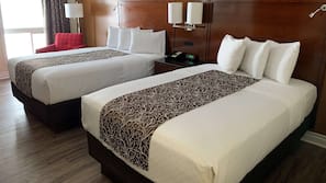 Premium bedding, Select Comfort beds, desk, laptop workspace