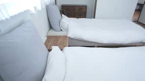 Down comforters, free WiFi, linens
