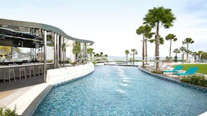 Outdoor pool, free pool cabanas