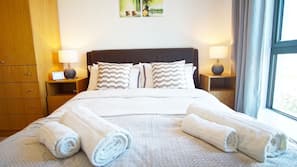2 Schlafzimmer, Bettwäsche aus ägyptischer Baumwolle