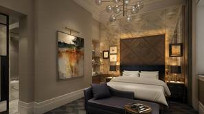Hypo-allergenic bedding, minibar, in-room safe, desk