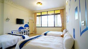 Desk, blackout drapes, free WiFi, linens