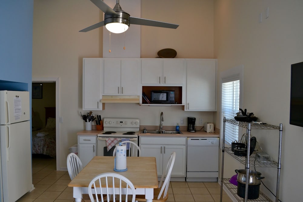 Private kitchen, BEACH BUM COTTAGES - STEPS FROM BEACH, INGROUND POOL, PERFECT LOCATION