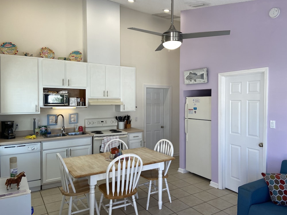 Private kitchen, BEACH BUM COTTAGES - STEPS FROM BEACH, INGROUND POOL, PERFECT LOCATION