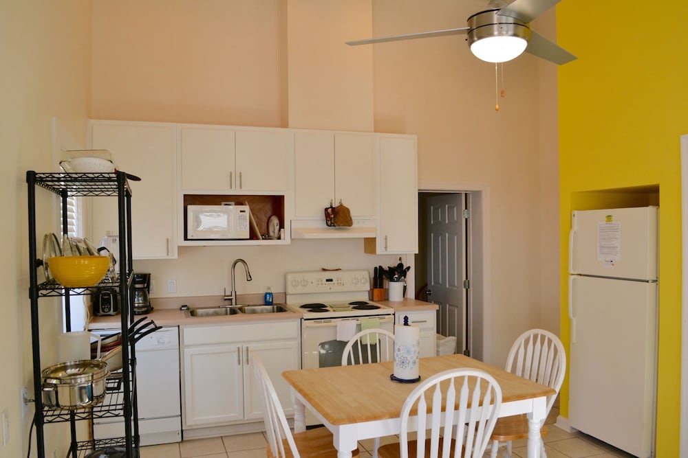 Private kitchen, BEACH BUM COTTAGES - STEPS FROM BEACH, INGROUND POOL, PERFECT LOCATION