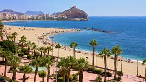 Ubicación a pie de playa, tumbonas y toallas de playa