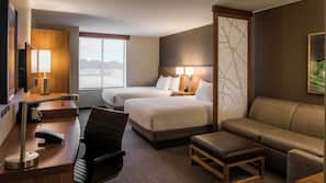 Premium bedding, down comforters, pillowtop beds, desk