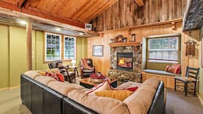 TV, fireplace, DVD player, table tennis table