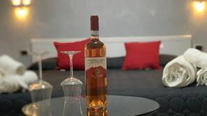 Literie de qualité supérieure, couette en duvet d'oie, minibar
