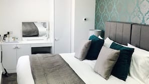 Premium bedding, free WiFi, linens