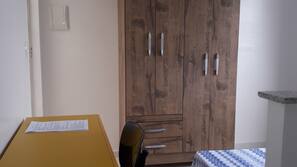 Desk, blackout curtains, iron/ironing board, free WiFi