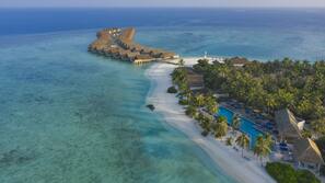 Private beach, white sand, sun-loungers, beach umbrellas