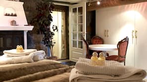 Down comforters, pillowtop beds, individually decorated