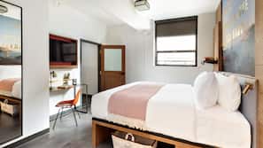Premium bedding, down comforters, pillowtop beds, in-room safe