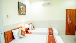 Minibar, desk, soundproofing, rollaway beds