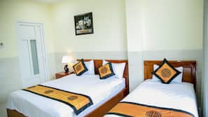 Minibar, desk, soundproofing, rollaway beds