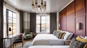 Premium bedding, down comforters, memory foam beds, in-room safe