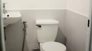 Shower, free toiletries, towels