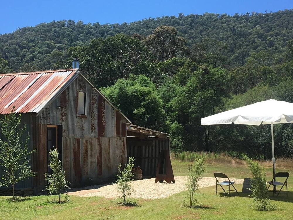 Rustic Barn on Ovens River with Bell Tent Retreat