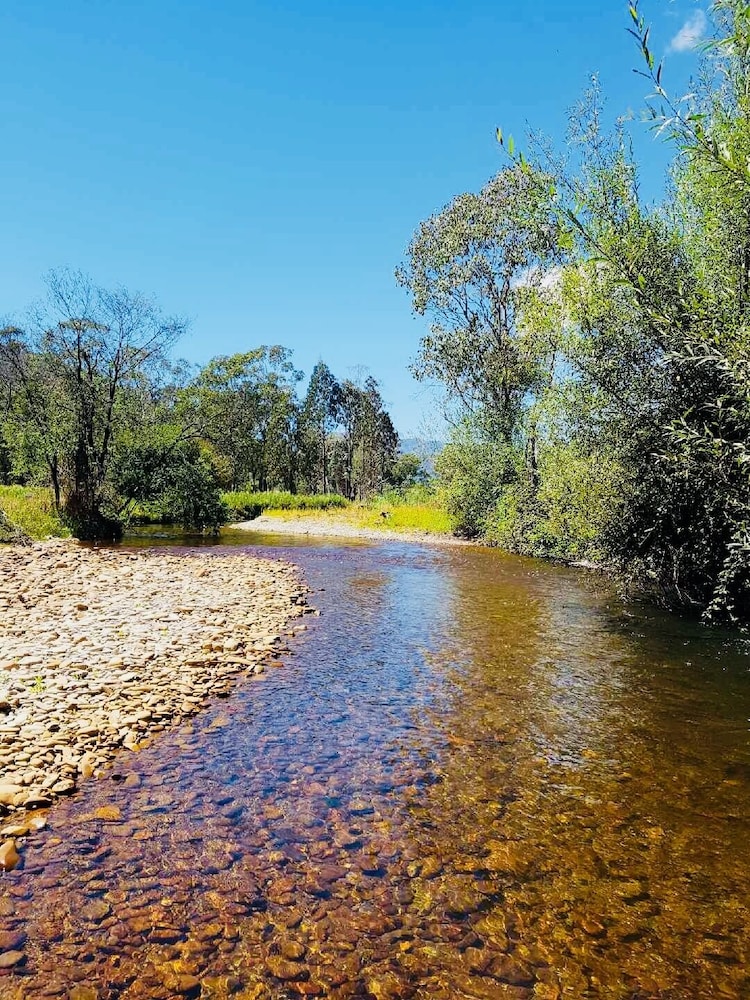 Rustic Barn on Ovens River with Bell Tent Retreat