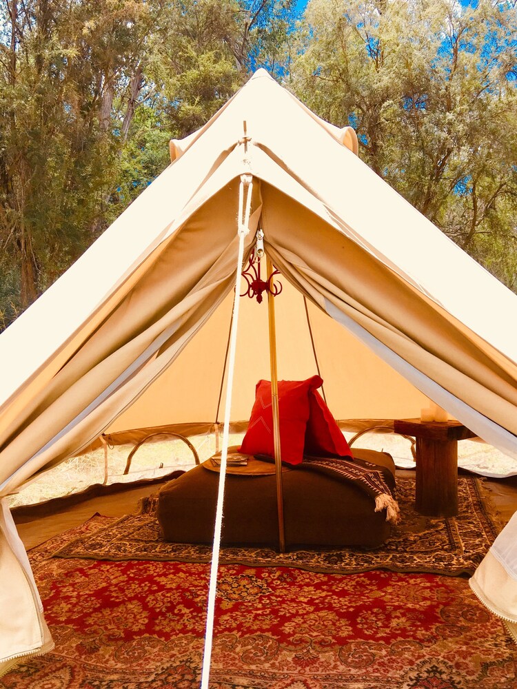 Rustic Barn on Ovens River with Bell Tent Retreat