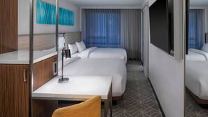 Desk, blackout drapes, iron/ironing board, free WiFi
